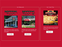 Tablet Screenshot of mysticpizza.com
